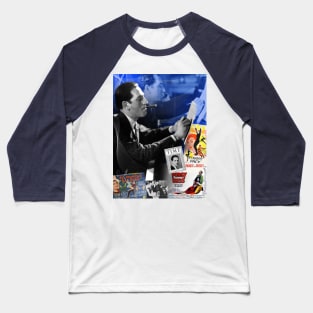 George Gershwin Collage Portrait Baseball T-Shirt